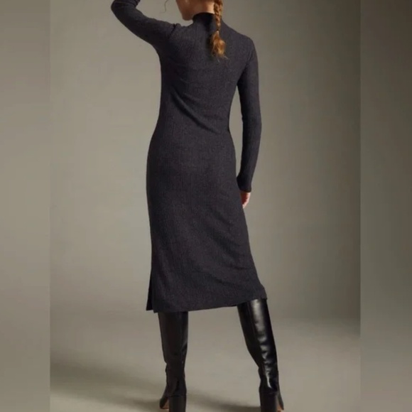 Anthropologie Daily Practice Turtleneck Side Slit Dress - Picture 2 of 7